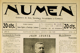 Numen. Año 1, número 16, 2 de agosto de 1919