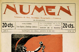 Numen. Año 1, número 20, 29 de agosto de 1919