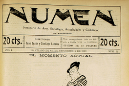 Numen. Año 1, número 21, 6 de septiembre de 1919