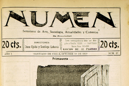 Numen. Año 1, número 27, 18 de octubre de 1919