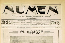 Numen. Año 1, número 29, 1 de noviembre de 1919