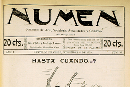 Numen. Año 1, número 30, 8 de noviembre de 1919