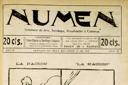 Numen. Año 2, número 35, 13 de diciembre de 1919