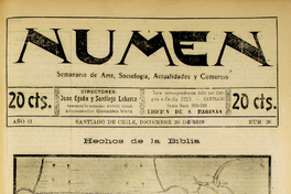 Numen. Año 2, número 36, 20 de diciembre de 1919