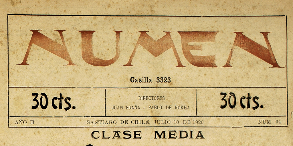 Numen. Año 2, número 64, 10 de julio de 1920