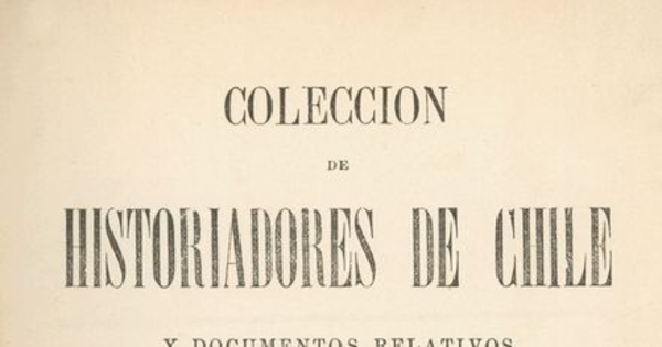  Título: Relato del primer crimen cometido en ChileMariño de Lobera, Pedro. Crónica del Reino de Chile. Colección de Historiadores y documentos relativos a la Historia Nacional. Tomo VI. Santiago: Imprenta del Ferrocarril, 1865.Capítulo XXXVI. De un espantable terremoto y tempestad que hubo en la ciudad de la Concepción y de la guerra que el licenciado Torres de Vera hizo a los indios rebelados, 325 - 327.