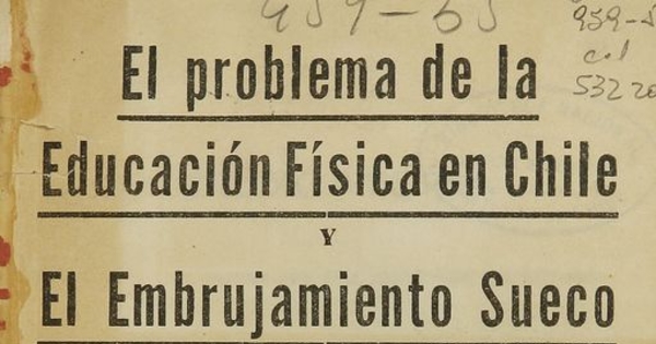 El problema de la educación física en Chile y el embrujamiento sueco.