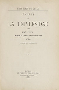 Anales de la Universidad de Chile. Tomo 87, mayo a octubre de 1894