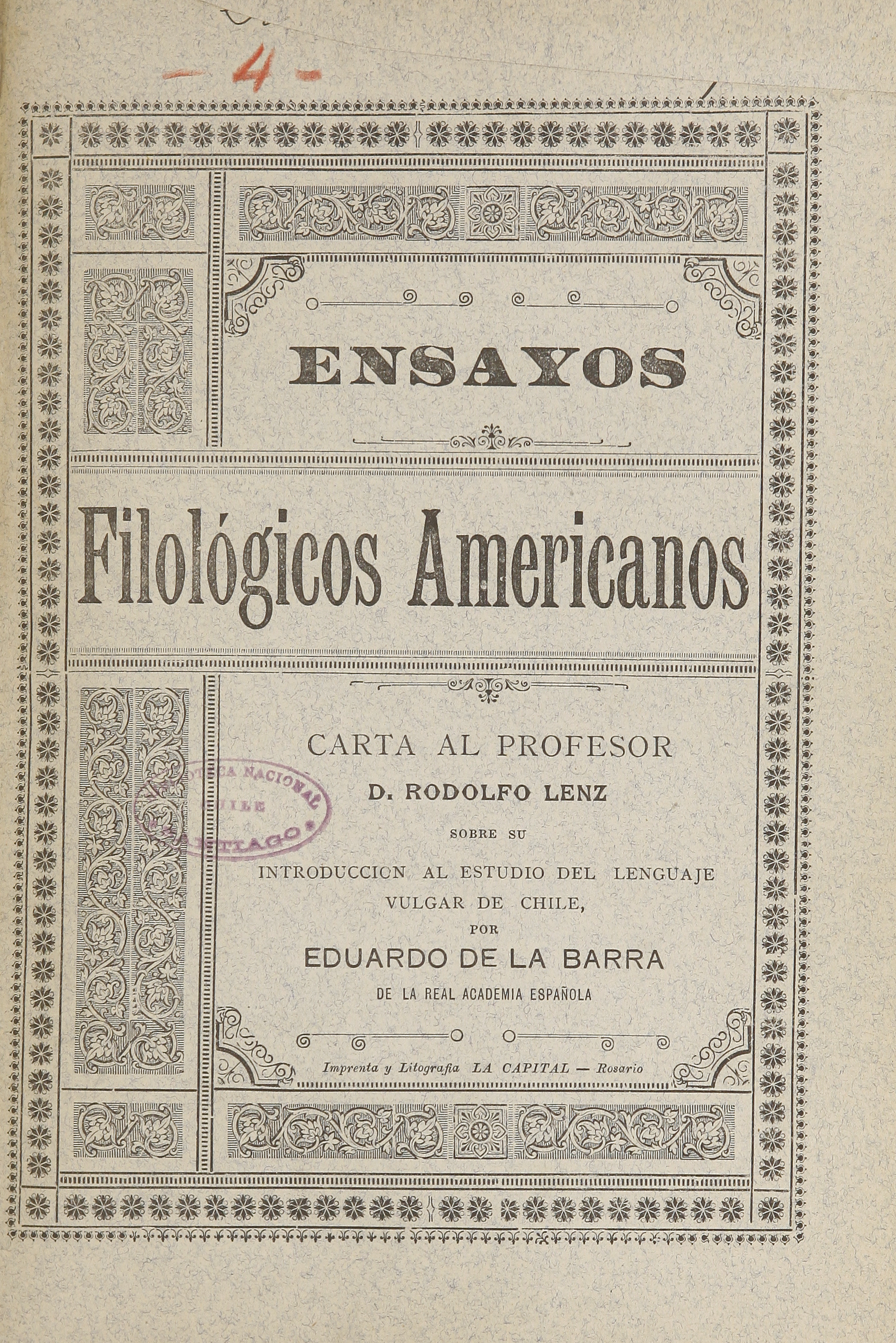 Ensayos filológicos americanos