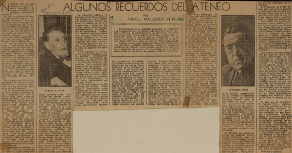 Algunos recuerdos del Ateneo