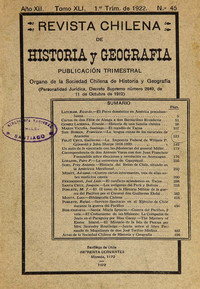 Actas de la Sociedad Chilena de Historia y Geografía