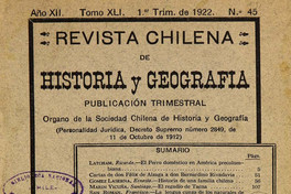 Actas de la Sociedad Chilena de Historia y Geografía
