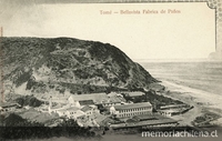 Pie de foto: Fábrica de Paños Bellavista, Tomé, 1915