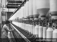  Pie de foto:Industria textil Yarur, 1973