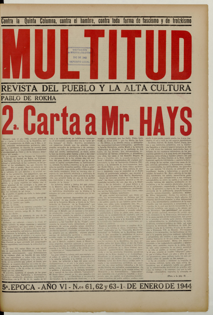 2ª carta a Mr. Hays