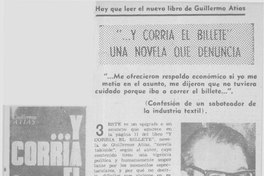 ...Y corría el billete. Una novela que denuncia