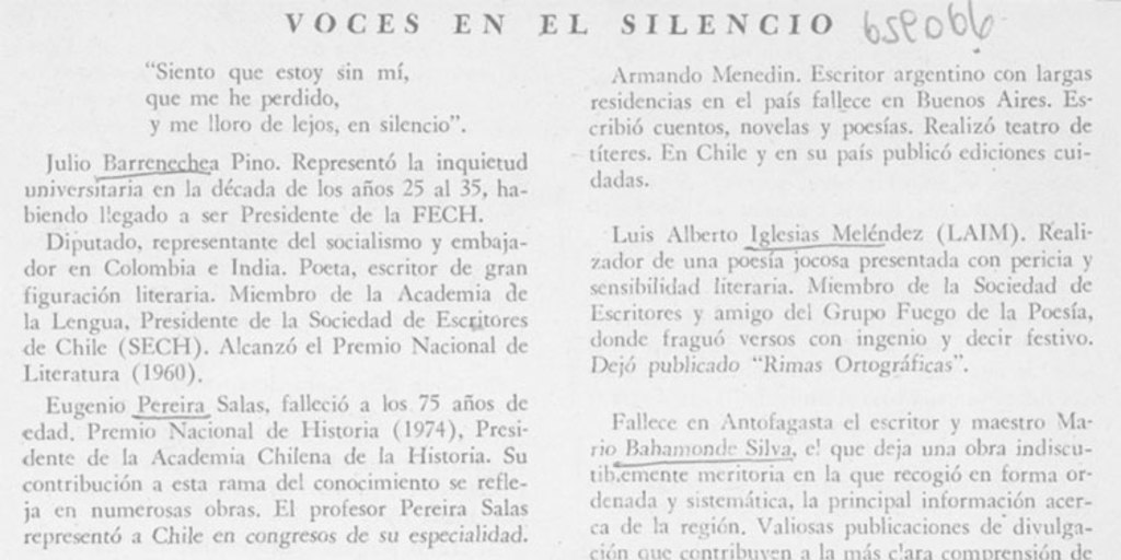 Voces en el silencio