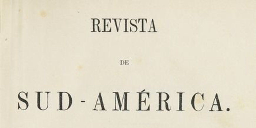 Portada de Revista de Sud-América : año 1, tomo 1, 1861