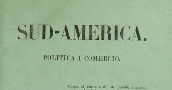 Sud América : año 1, número 1, 24 de enero a 17 de abril de 1851