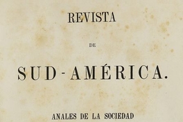 Revista de Sud América : tomo III, año II, números 1-12, 10 de noviembre de 1861 a 25 de abril de 1862