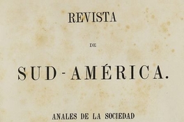 Revista de Sud América : tomo III, año II, números 1-12, 10 de noviembre de 1861 a 25 de abril de 1862