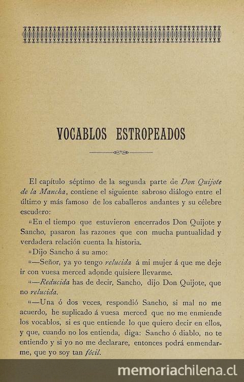 Vocablos estropeados