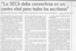 La SECH debe convertirse en un centro vital para todos los escritores
