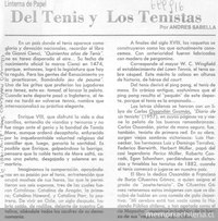 Del tenis y los tenistas