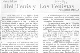 Del tenis y los tenistas