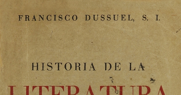 Portada de Historia de la literatura chilena, de Francisco Dussuel.