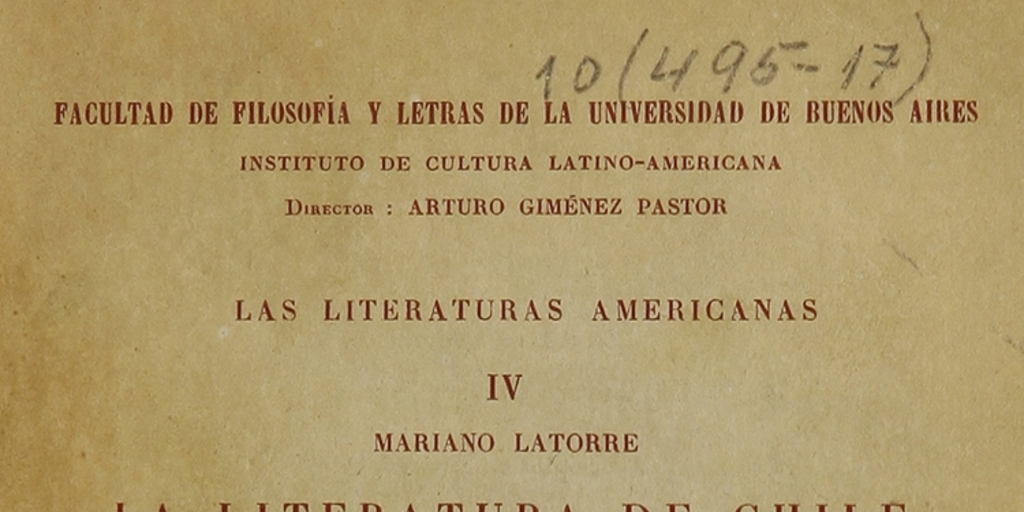 La literatura de Chile