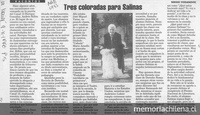 "Tres coloradas para Salinas"