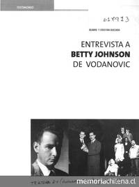 Entrevista a Betty Johnson de Vodanovic