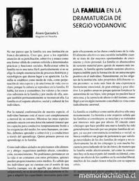 La familia en la dramaturgia de Sergio Vodanovic