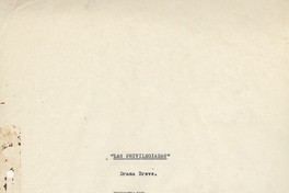 Las privilegiadas: teatro [manuscrito] 1963