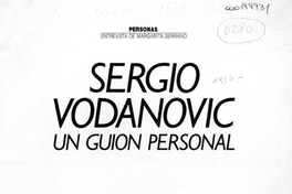 "Sergio Vodanovic un guión personal".