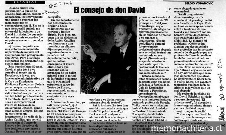 El consejo de don David