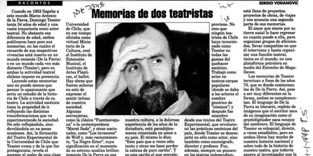 Memorias de dos teatristas