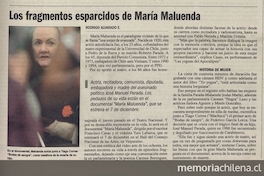 Los fragmentos esparcidos de María Maluenda