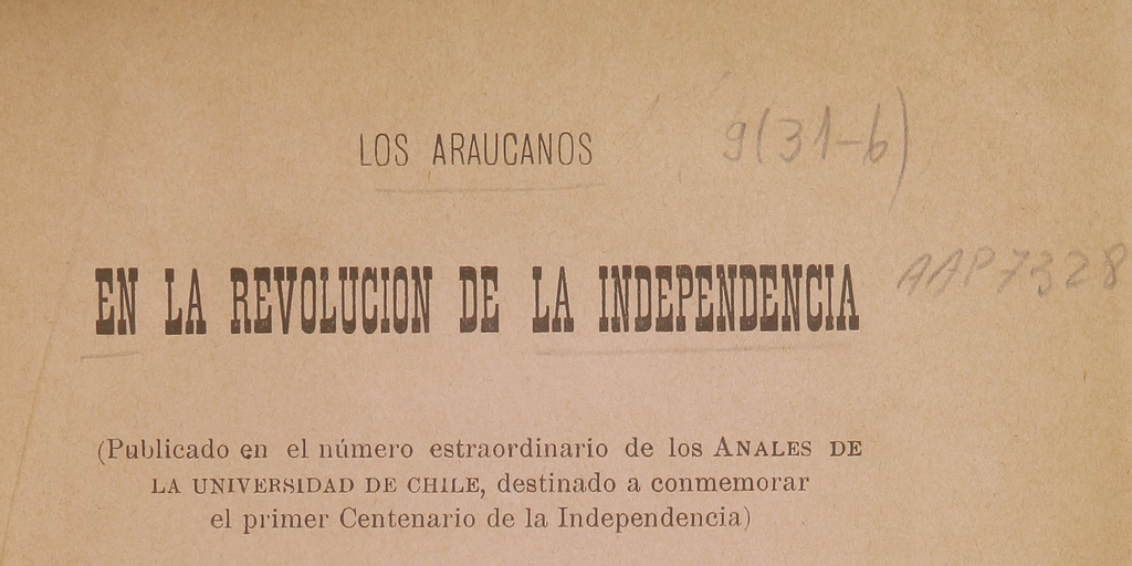 Los araucanos en la Revolución de la Independencia