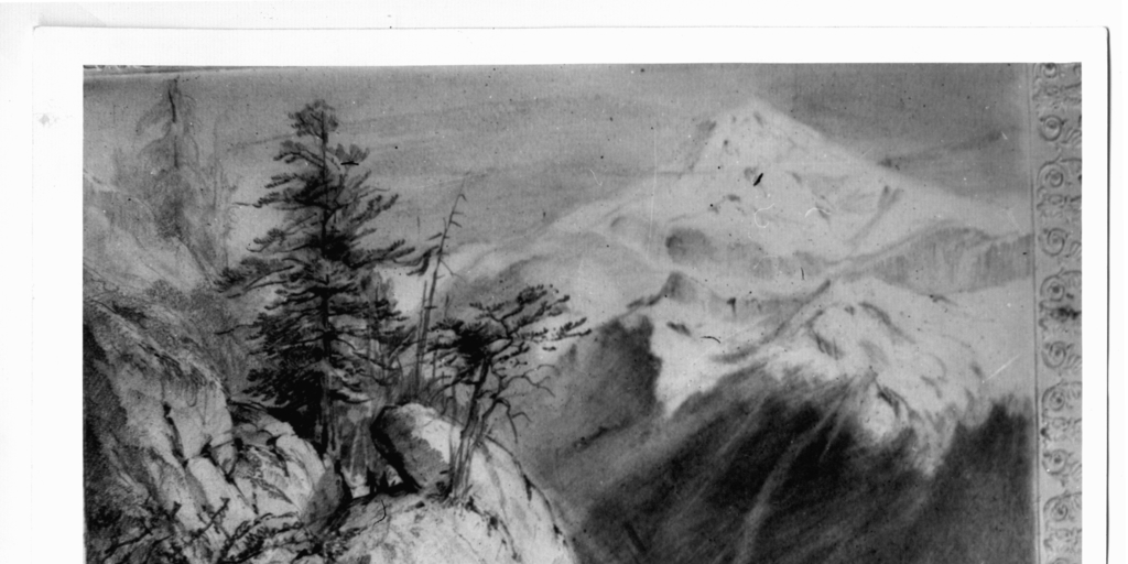 Vista de la Cordillera de Nahuelbuta, con un hombre observando la montaña