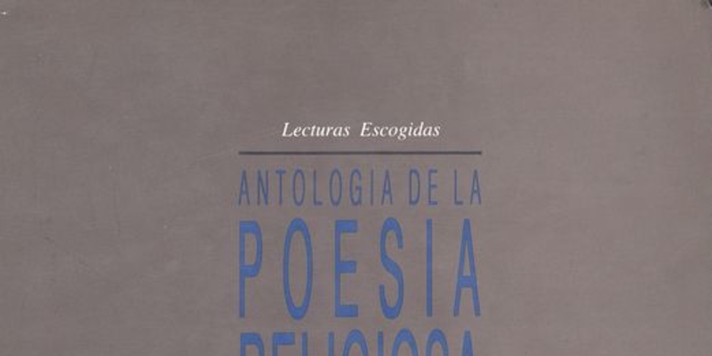 Portada de Antología de la poesía religiosa chilena