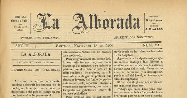 Despertar… Para el valiente adalid femenino. La Alborada