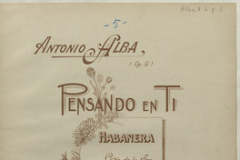 Pensando en ti. Habanera para canto y guitarra