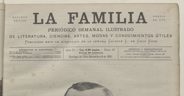 La Familia: Año II, número 27, 14 septiembre 1891