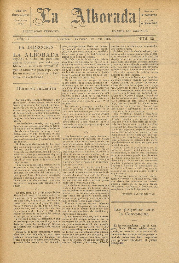 A modo de crónica. Sociedad Periodística ‘La Alborada’