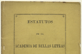 Estatutos de la Academia de Bellas Letras