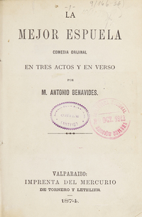 La mejor espuela: comedia orijinal en tres actos y en verso