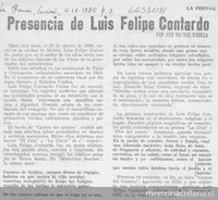 Presencia de Luis Felipe Contardo