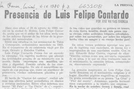 Presencia de Luis Felipe Contardo